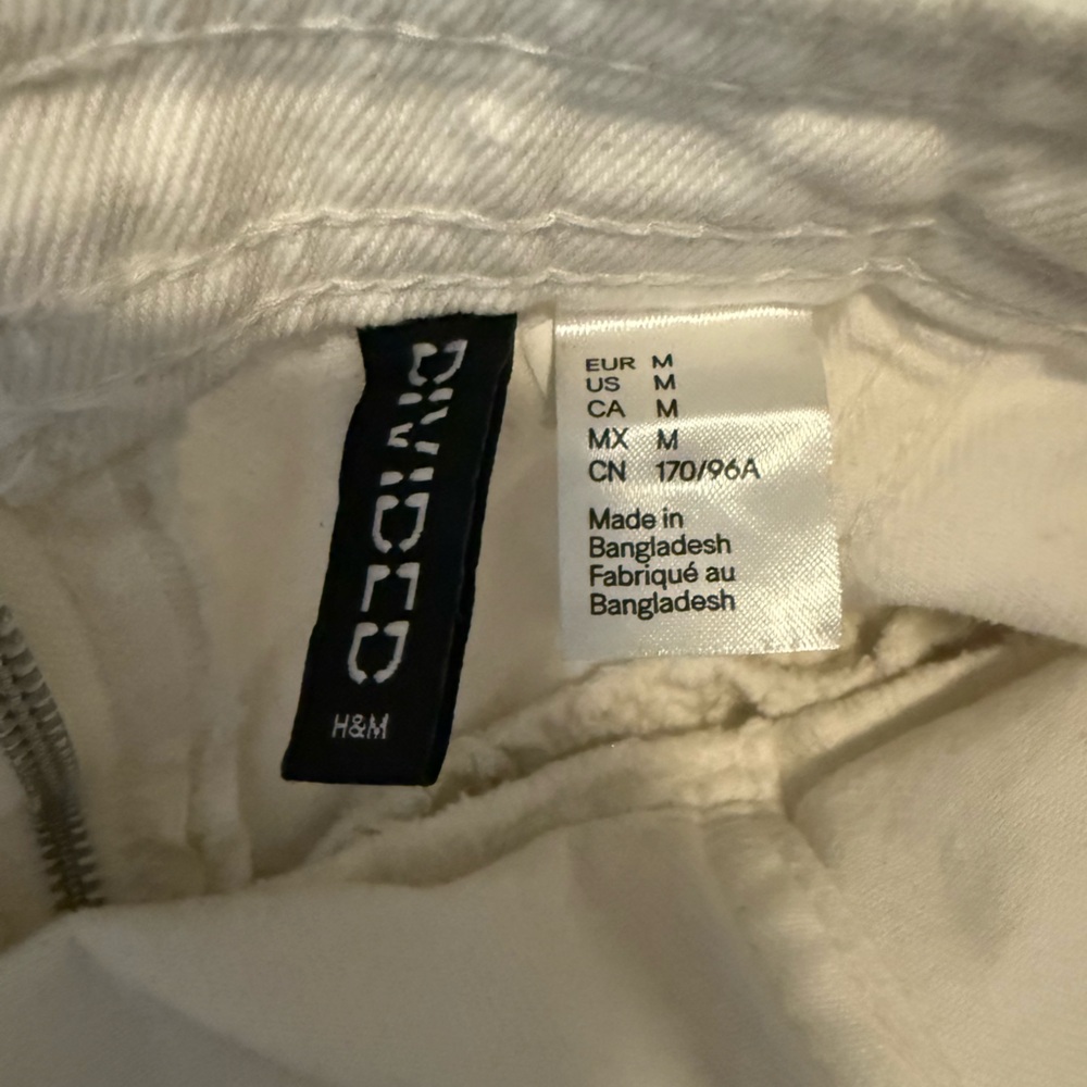 White Denim Strapless Top - Picture 4 of 6